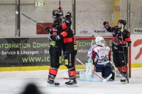 Bild zeigt Torjubel Daniel Forcher (EV Zeltweg), Daniel Panzer (EV Zeltweg), Marko Tadic (EV Zeltweg), Peter Mateika (EV Zeltweg),